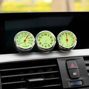 Φωτεινό ρολόι Θερμόμετρο Υγρόμετρο Αυτοκινήτου Διακοσμητικά ταμπλό αυτοκινήτου Διακοσμητικά Ρολόι αυτοκινήτου Αξεσουάρ στυλ αυτοκινήτου