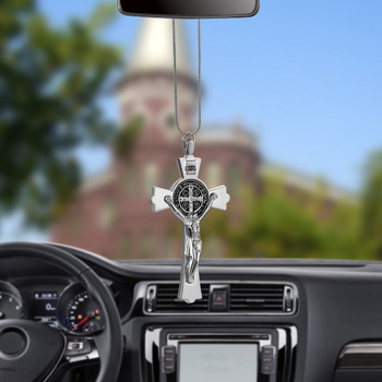 Κρεμαστό Αυτοκίνητο Αυτοκίνητα Χριστιανός Ιησούς Σταυρός Ειδώλιο Κρεμαστό Αυτοκίνητο Καθρέφτη Πίσω όψη Διακοσμήσεις σταυρού ανάρτησης