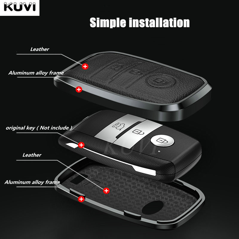 Husa pentru chei auto din piele din aliaj pentru KIA Rio Rio5 Sportage Ceed Cerato K3 KX3 K4 K5 Cerato Sorento Optima Cerato Picanto