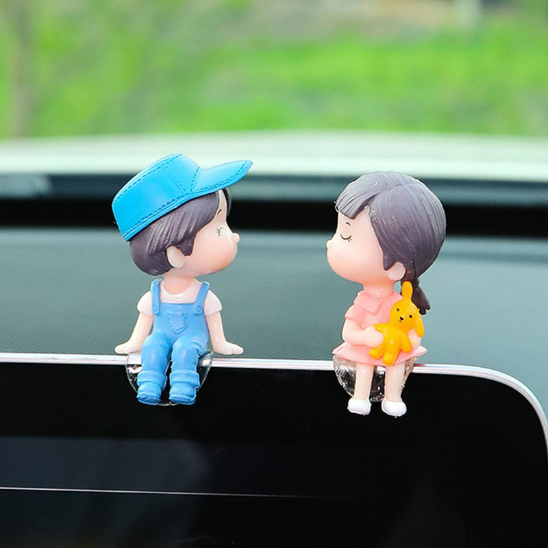 Swing Lovers Doll Car Κρεμαστό Στολίδι Κρεμαστό Κρεμαστό Φιλί Ζευγάρι Καθρέφτης Αυτοκινήτου Κρεμαστό Εσωτερικό Αξεσουάρ αυτοκινήτου για αγόρια κορίτσια Δώρο