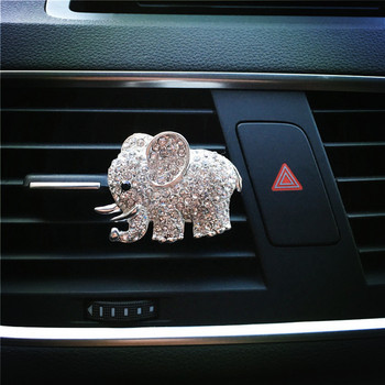 Bling Car Accessories Aroma Vent Clip Car Smell Car Άρωμα Αποσμητικό χώρου σε Διακοσμητικά αυτοκινήτου Diamond Elephant Auto Εσωτερική διακόσμηση