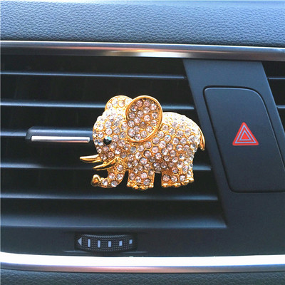 Bling autótartozékok Aroma Vent Clip Autószag Autóparfüm Légfrissítő Autódíszekben Gyémánt Elefánt Autó Belső Dekoráció
