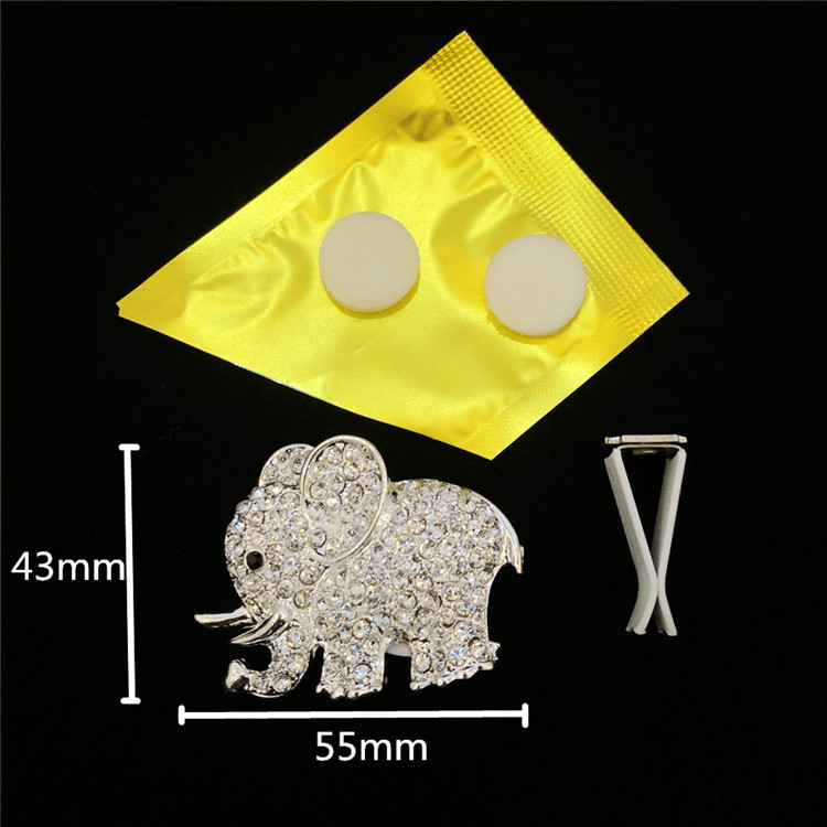 Bling autótartozékok Aroma Vent Clip Autószag Autóparfüm Légfrissítő Autódíszekben Gyémánt Elefánt Autó Belső Dekoráció
