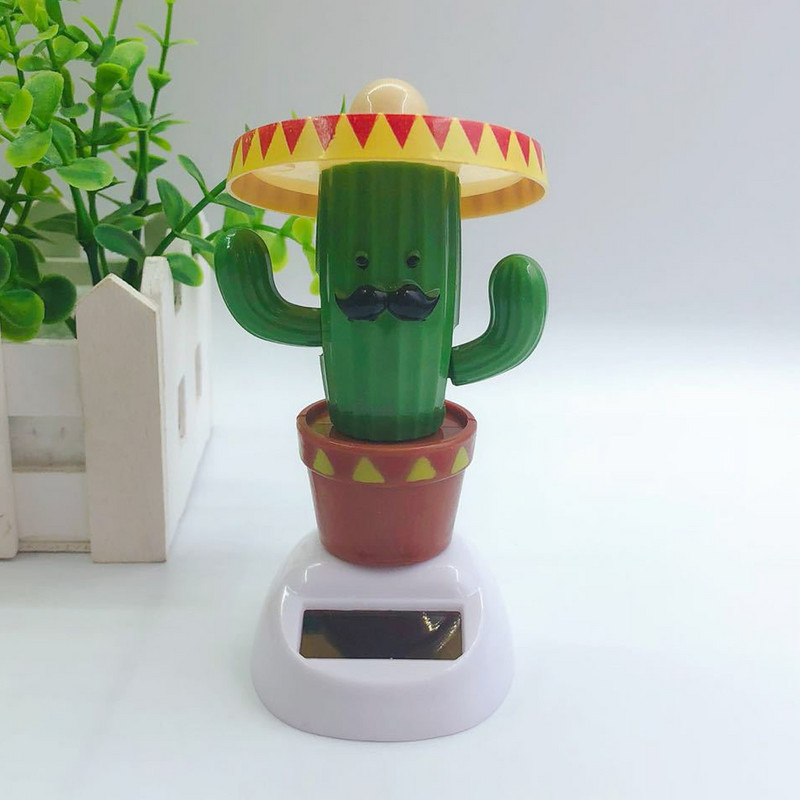 Cactus Leagăn automat Solar Soare Floare Bijuterii Ornamente Figurine Păpuși Decorarea casei mașinii în miniatură