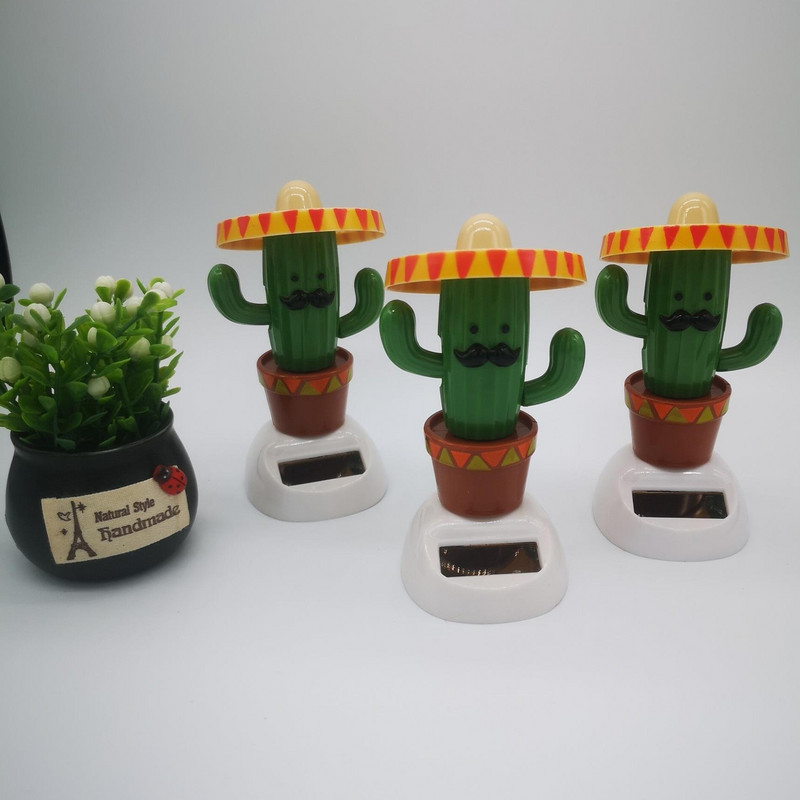 Cactus Leagăn automat Solar Soare Floare Bijuterii Ornamente Figurine Păpuși Decorarea casei mașinii în miniatură