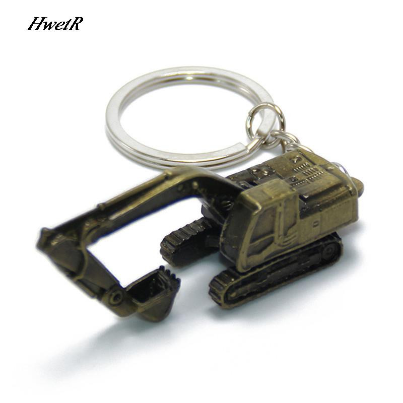 Aliaj 3D tridimensional excavator breloc pandantiv accesoriu masina cadou