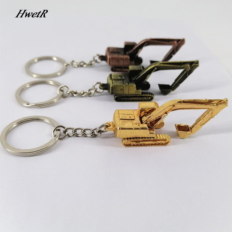 Aliaj 3D tridimensional excavator breloc pandantiv accesoriu masina cadou