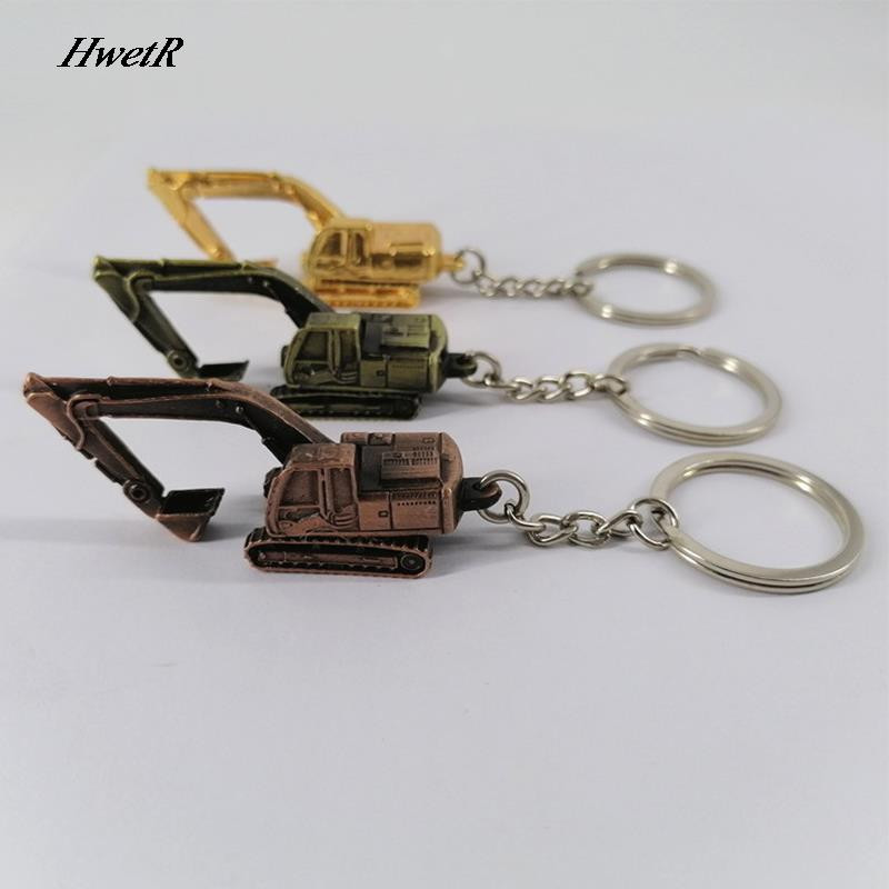 Aliaj 3D tridimensional excavator breloc pandantiv accesoriu masina cadou