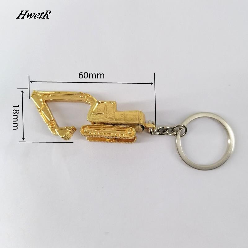 Aliaj 3D tridimensional excavator breloc pandantiv accesoriu masina cadou