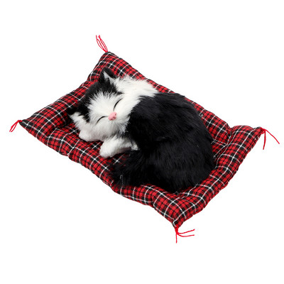 Mielas modeliavimas Miegančios katės Puikūs pliušiniai kačiukai Žaislas namų automatinis prietaisų skydelio dekoras Dovana mergaitei Automobilių priedai Interjero puošmena