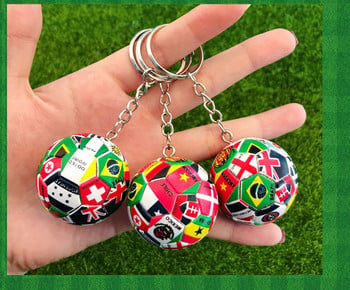 New World Flag Football Keychain Country Soccer Club Fans Μπρελόκ Αλυσίδες αυτοκινήτου Μπρελόκ Τσάντα αναμνηστικό Κρεμαστό αξεσουάρ Δώρα K2114