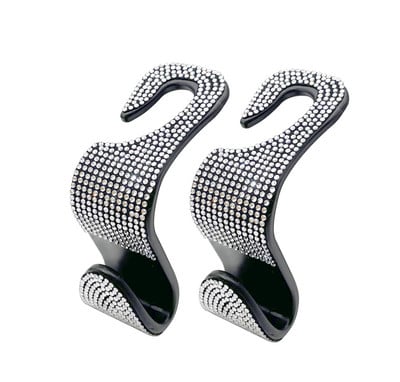 Γάντζος πλάτης καθισμάτων αυτοκινήτου Rhinestone Bling Diamond Hanger Auto Back Βάση στήριξης κεφαλιού γενικής χρήσης Βάση αποθήκευσης Εσωτερικά αξεσουάρ αυτοκινήτου