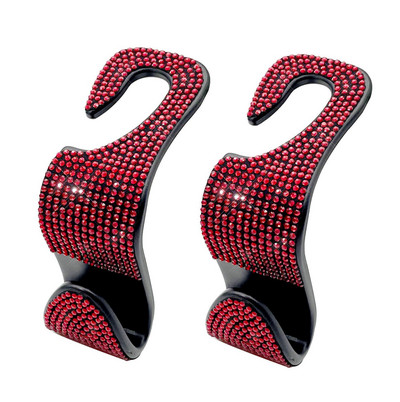 Γάντζος πλάτης καθισμάτων αυτοκινήτου Rhinestone Bling Diamond Hanger Auto Back Βάση στήριξης κεφαλιού γενικής χρήσης Βάση αποθήκευσης Εσωτερικά αξεσουάρ αυτοκινήτου