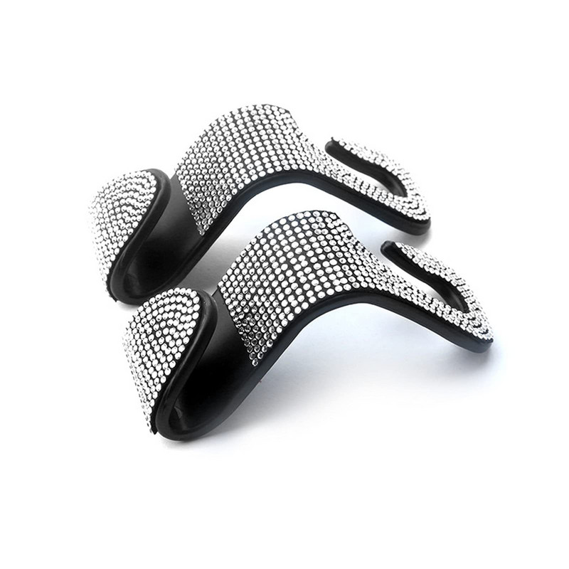 Γάντζος πλάτης καθισμάτων αυτοκινήτου Rhinestone Bling Diamond Hanger Auto Back Βάση στήριξης κεφαλιού γενικής χρήσης Βάση αποθήκευσης Εσωτερικά αξεσουάρ αυτοκινήτου