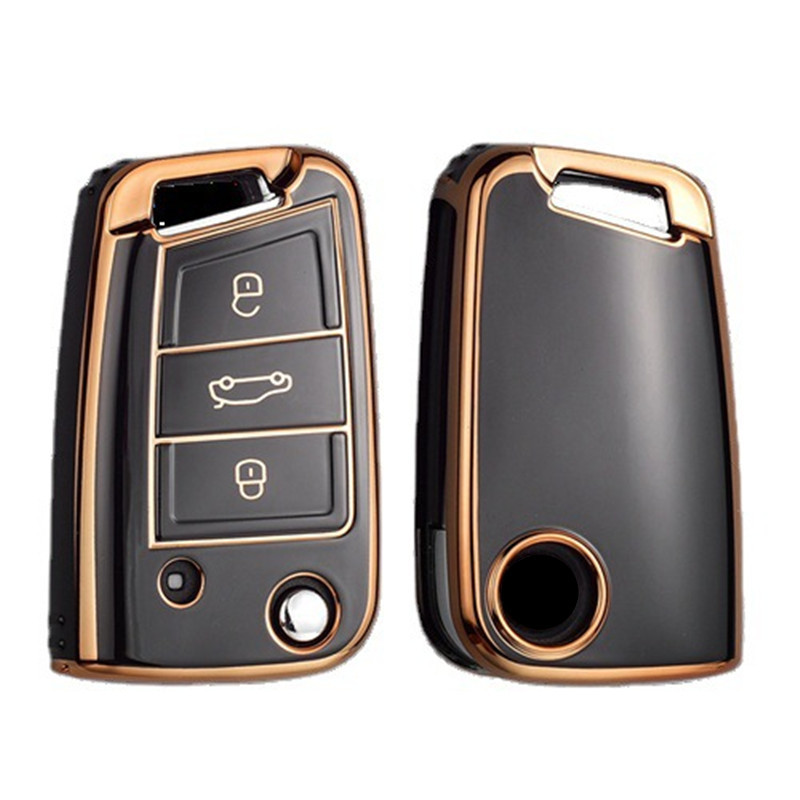 Carcasă nouă TPU pentru chei de mașină pentru VW Volkswagen Golf 7 MK7 Tiguan MK2 pentru Seat Ateca Leon FR Ibiza Skoda Octavia Kodiaq