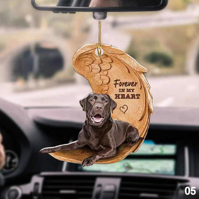 1 ΤΕΜ. 2D χαριτωμένο αστείο άγγελος ύπνου φτερό σκυλιού Κρεμαστό στολίδι κινουμένων σχεδίων Χαριτωμένο κρεμαστό τσάντα αυτοκινήτου Μπρελόκ Κρεμαστό στολίδια αυτοκινήτου