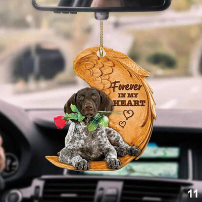 1 ΤΕΜ. 2D χαριτωμένο αστείο άγγελος ύπνου φτερό σκυλιού Κρεμαστό στολίδι κινουμένων σχεδίων Χαριτωμένο κρεμαστό τσάντα αυτοκινήτου Μπρελόκ Κρεμαστό στολίδια αυτοκινήτου