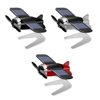 Μίνι αποσμητικό αέρα αυτοκινήτου Solar Panel Model Airplane with Solid Fragrant Car Fume Perfume Diffuser Ornament Auto Decor Accessories