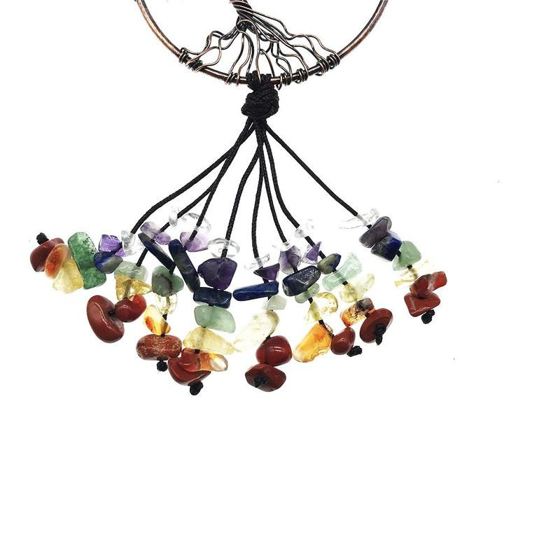 1 tk käsitsi valmistatud auto elupuu ripats naturaalsest vääriskivist kaelakee tšakra tervendav kristallvõlu auto kaunistused hulgimüük