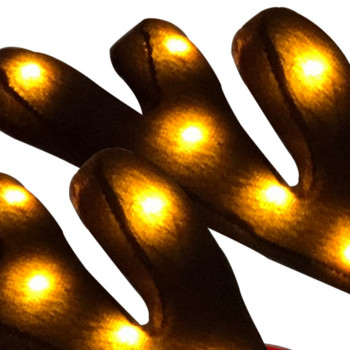 LED Glowing Antlers Χριστουγεννιάτικη Διακόσμηση Αυτοκινήτου Αξεσουάρ Στολή Φορτηγού Αυτοκινήτου Κέρατα ελαφιού τάρανδος για Φορτηγό SUV Elk Vehicle Decor