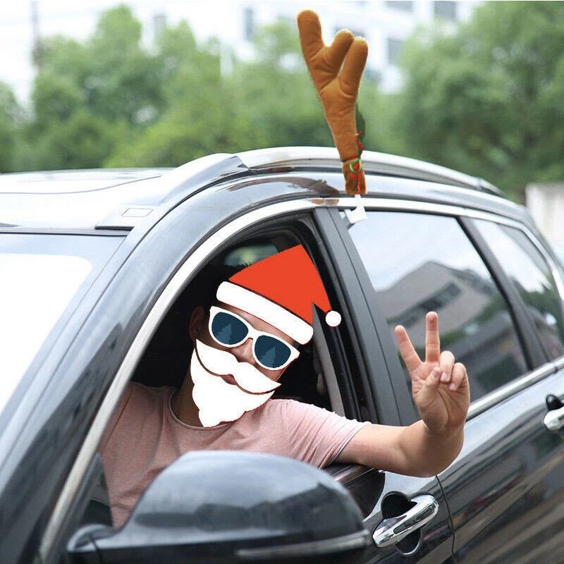 LED светещи рога Коледна украса за кола Аксесоари Автомобил Камион Костюм Еленови рога за камион SUV Елк Декорация на превозно средство