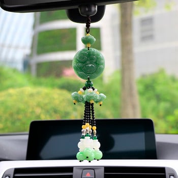 Κρεμαστό αυτοκίνητο Jade Brave Troops Gourd Guan Yin Maitreya Auto Εσωτερικός καθρέφτης Διακόσμηση Κρεμαστά διακοσμητικά αξεσουάρ
