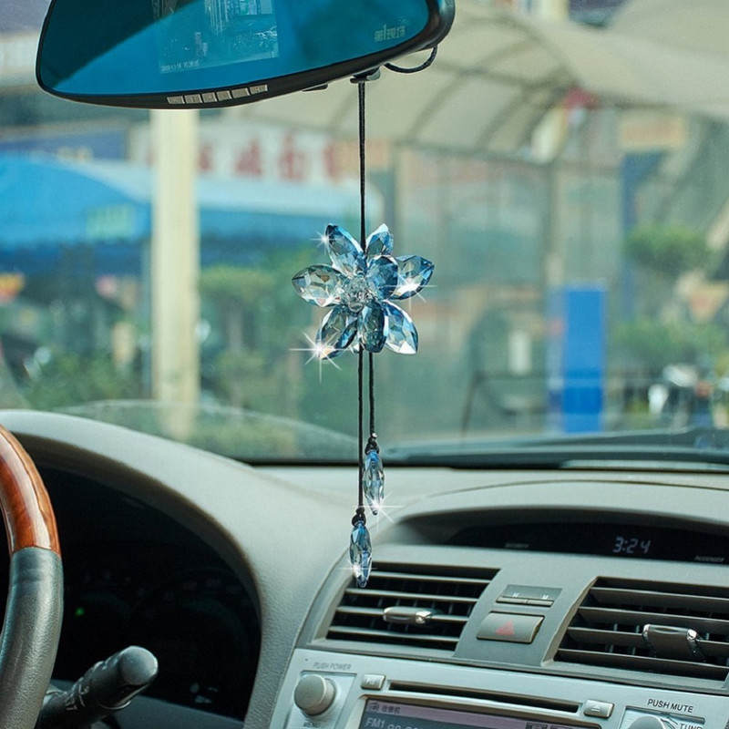 Ukrasi za automobile Kristalni cvijet Viseći ukras Automatski retrovizor Privjesak Stilski dodaci