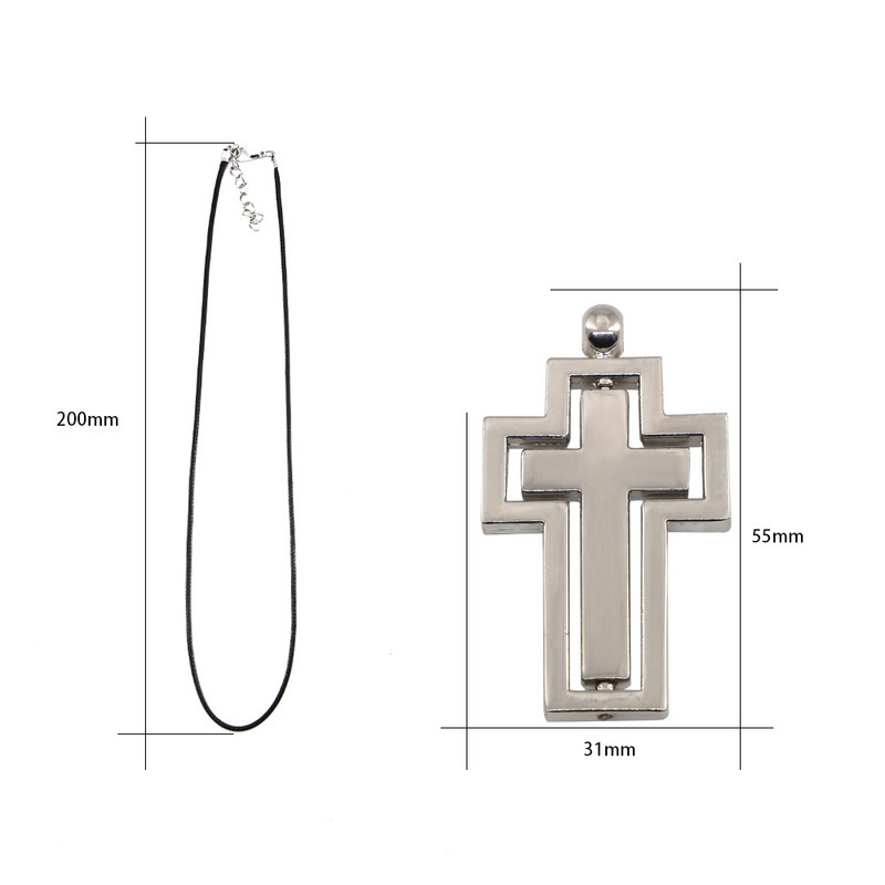 Új divat Dupla forgó Jesus Cross autós medál visszapillantó tükör Dekoráció Díszek Gépkocsik Beltéri Autók Tartozékok