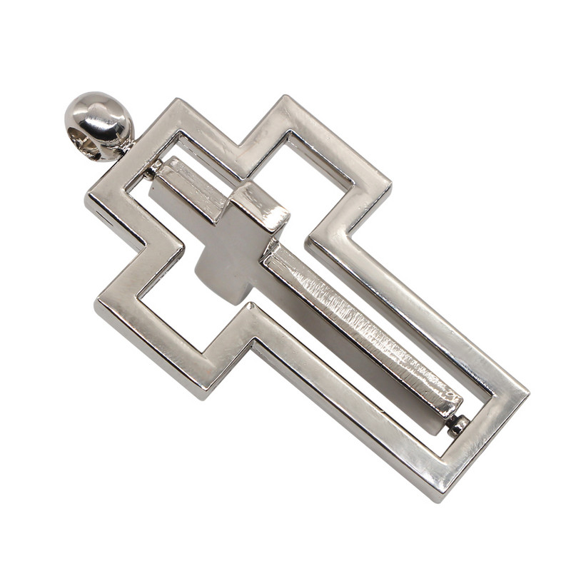 Új divat Dupla forgó Jesus Cross autós medál visszapillantó tükör Dekoráció Díszek Gépkocsik Beltéri Autók Tartozékok