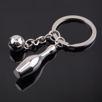 Μεταλλικό μπρελόκ Sport Keychain - Hot Sale Μίνι μπρελόκ μπόουλινγκ Δαχτυλίδι μπρελόκ μπρελόκ αναμνηστικό κλειδί Αυτοκίνητο Ανδρικό και Γυναικείο Δώρο 17397