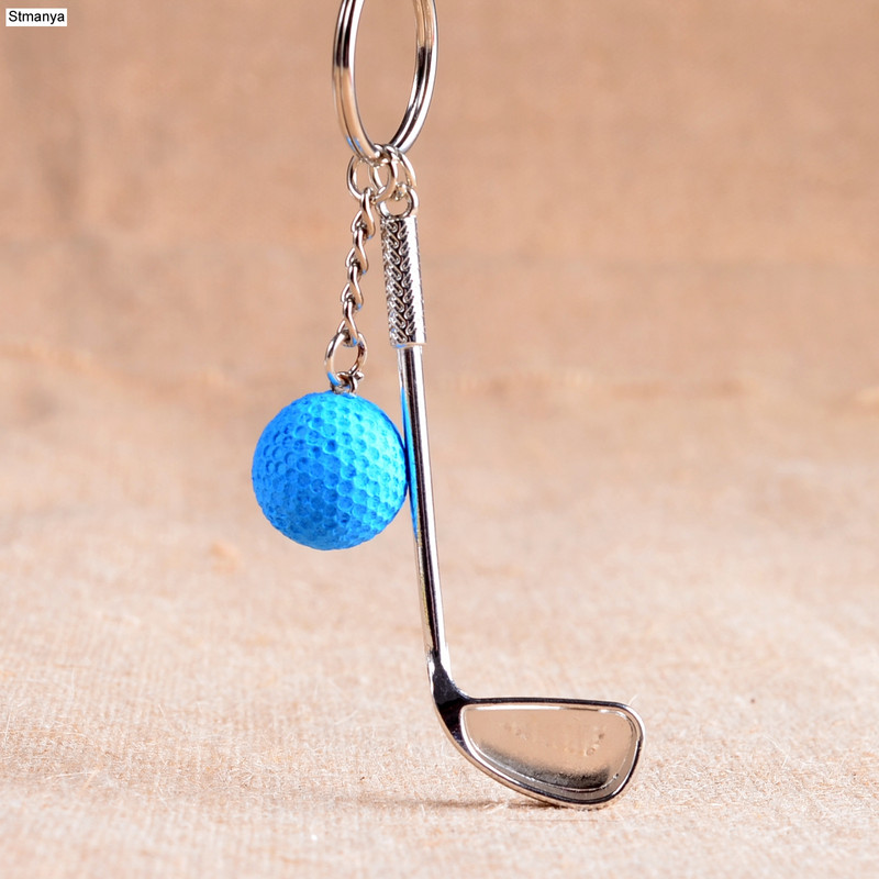 Golf golyós kulcstartó kiváló minőségű fém kulcstartó autós kulcstartó kulcstartó sportszer sport Ajándék szuvenír golyós kulcstartóhoz 17167