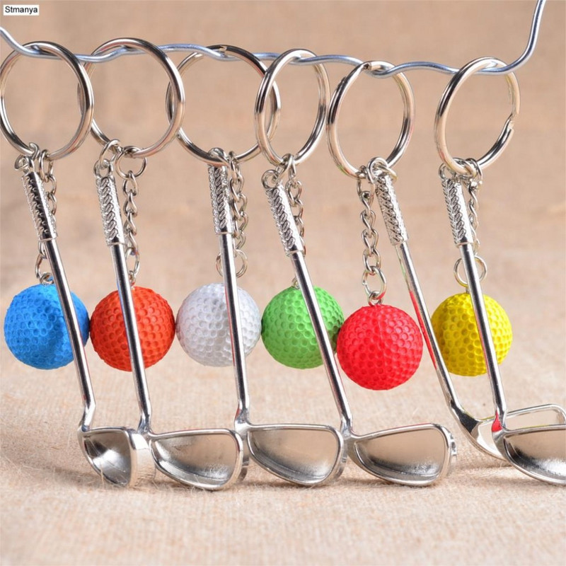 Golf golyós kulcstartó kiváló minőségű fém kulcstartó autós kulcstartó kulcstartó sportszer sport Ajándék szuvenír golyós kulcstartóhoz 17167