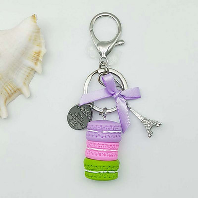 Naiste kook Võtmehoidja Mood Armsad prantsuse kondiitritooted Võtmehoidja Kott Charm Auto võtmehoidja Pulmapeo kingitus Ehted 17278