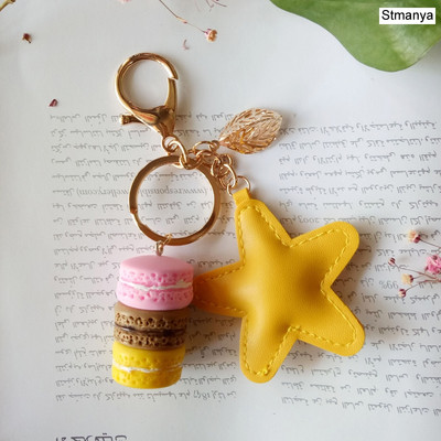 Naiste kook Võtmehoidja Mood Armsad prantsuse kondiitritooted Võtmehoidja Kott Charm Auto võtmehoidja Pulmapeo kingitus Ehted 17278