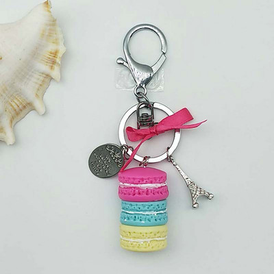 Naiste kook Võtmehoidja Mood Armsad prantsuse kondiitritooted Võtmehoidja Kott Charm Auto võtmehoidja Pulmapeo kingitus Ehted 17278