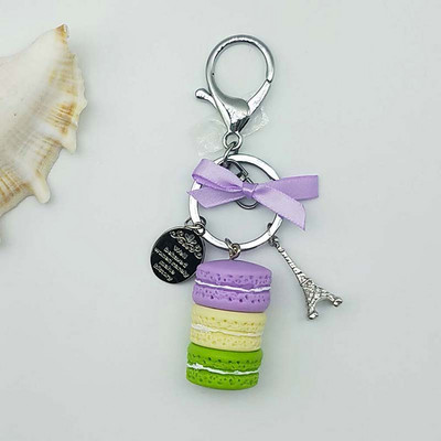 Naiste kook Võtmehoidja Mood Armsad prantsuse kondiitritooted Võtmehoidja Kott Charm Auto võtmehoidja Pulmapeo kingitus Ehted 17278