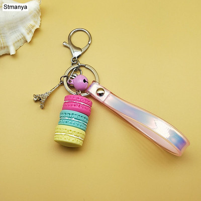 Naiste kook Võtmehoidja Mood Armsad prantsuse kondiitritooted Võtmehoidja Kott Charm Auto võtmehoidja Pulmapeo kingitus Ehted 17278