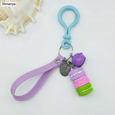 Naiste kook Võtmehoidja Mood Armsad prantsuse kondiitritooted Võtmehoidja Kott Charm Auto võtmehoidja Pulmapeo kingitus Ehted 17278