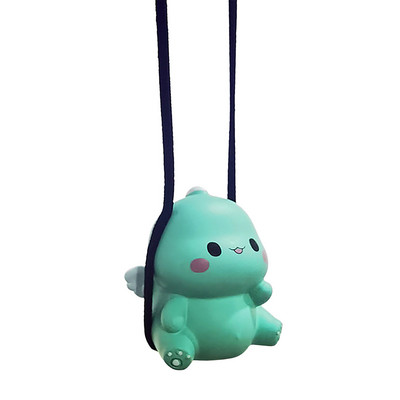 Swing dinoszaurusz autós medál, felakasztható visszapillantó tükrök varázslatok aranyos autó hátulnézeti kiegészítők Kawaii autódísz belső térben