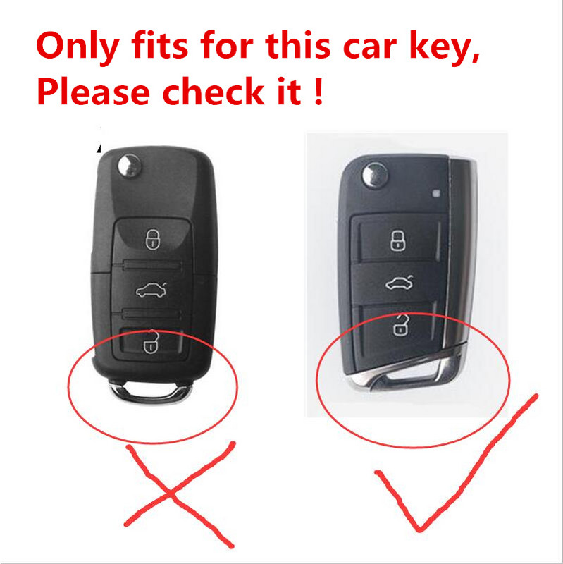 Husa pentru chei de mașină din fibră de carbon siliciu ABS mat pentru Volkswagen VW Golf7 mk7 Seat Ibiza Leon FR 2 Altea Aztec pentru Skoda Octavia