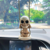 Αστεία Swing Skeleton Εσωτερική διακόσμηση αυτοκινήτου Ghost Resin Skeleton Auto Rearview Mirror κρεμαστό για αξεσουάρ αυτοκινήτου Εσωτερικό