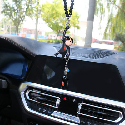 Decor pandantiv pentru mașină Ochelari de soare Maimuță Sticlă de azot suspendată Oglinda retrovizoare interioară auto Accesorii amuzante de personalitate Mașină