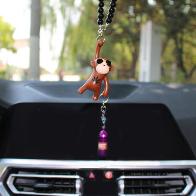 Decor pandantiv pentru mașină Ochelari de soare Maimuță Sticlă de azot suspendată Oglinda retrovizoare interioară auto Accesorii amuzante de personalitate Mașină
