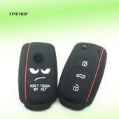 Μην αγγίζετε το κλειδί μου Κάλυμμα τηλεχειριστηρίου χωρίς κλειδί σιλικόνης για VW Caddy Golf Jetta Polo Passat Scirocco Tiguan για κάθισμα Skoda Octavia