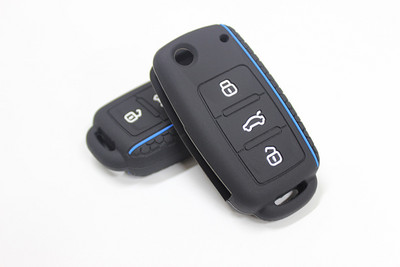 Μην αγγίζετε το κλειδί μου Κάλυμμα τηλεχειριστηρίου χωρίς κλειδί σιλικόνης για VW Caddy Golf Jetta Polo Passat Scirocco Tiguan για κάθισμα Skoda Octavia