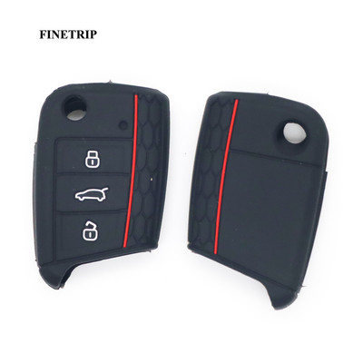 Μην αγγίζετε το κλειδί μου Κάλυμμα τηλεχειριστηρίου χωρίς κλειδί σιλικόνης για VW Caddy Golf Jetta Polo Passat Scirocco Tiguan για κάθισμα Skoda Octavia