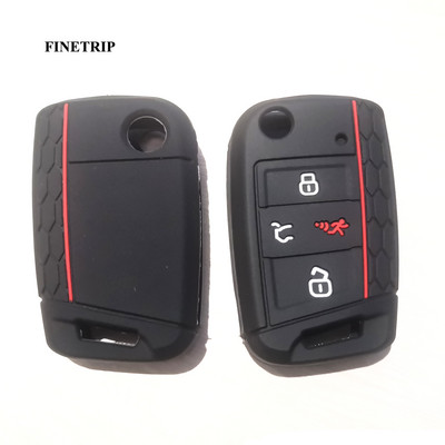 Μην αγγίζετε το κλειδί μου Κάλυμμα τηλεχειριστηρίου χωρίς κλειδί σιλικόνης για VW Caddy Golf Jetta Polo Passat Scirocco Tiguan για κάθισμα Skoda Octavia