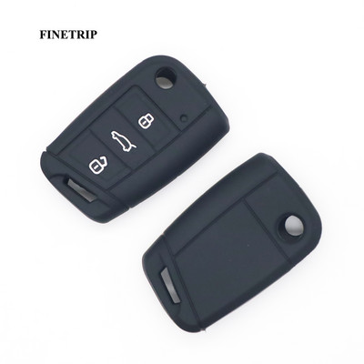 Μην αγγίζετε το κλειδί μου Κάλυμμα τηλεχειριστηρίου χωρίς κλειδί σιλικόνης για VW Caddy Golf Jetta Polo Passat Scirocco Tiguan για κάθισμα Skoda Octavia