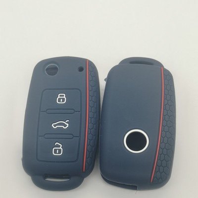 Μην αγγίζετε το κλειδί μου Κάλυμμα τηλεχειριστηρίου χωρίς κλειδί σιλικόνης για VW Caddy Golf Jetta Polo Passat Scirocco Tiguan για κάθισμα Skoda Octavia