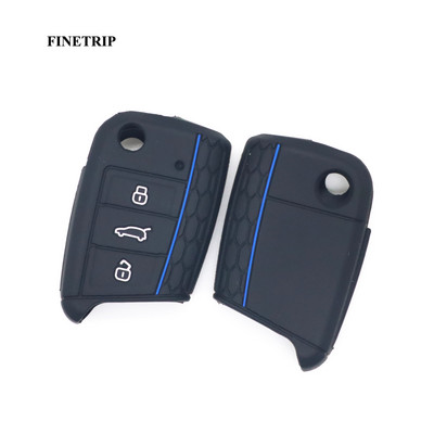 Μην αγγίζετε το κλειδί μου Κάλυμμα τηλεχειριστηρίου χωρίς κλειδί σιλικόνης για VW Caddy Golf Jetta Polo Passat Scirocco Tiguan για κάθισμα Skoda Octavia